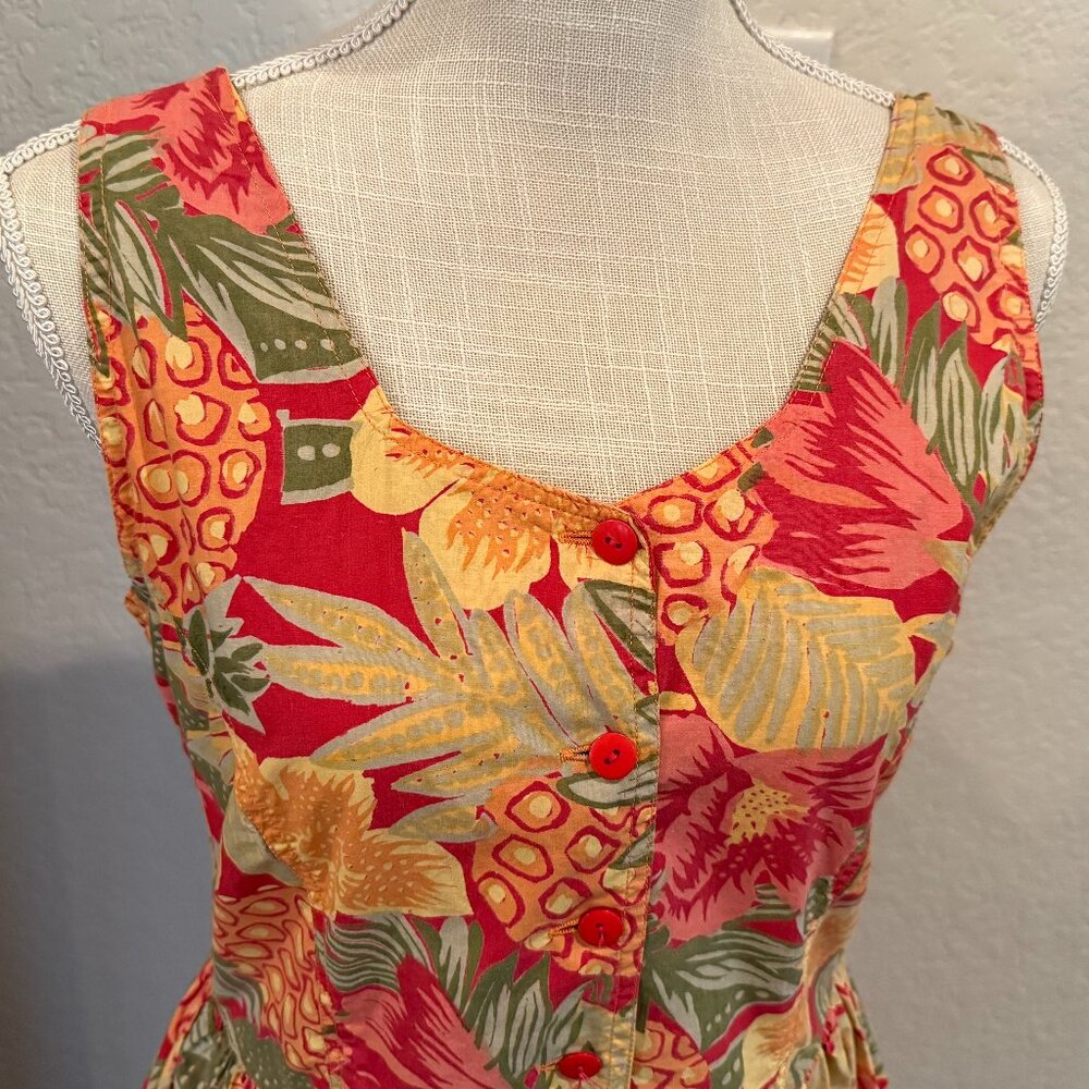 NOUVEAU FACES Vintage Button Front Sun Dress - Picture 3 of 9